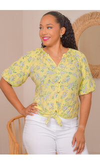 ZAC & RACHEL VOJA- Floral Button Down Top