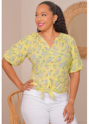 ZAC & RACHEL VOJA- Floral Button Down Top