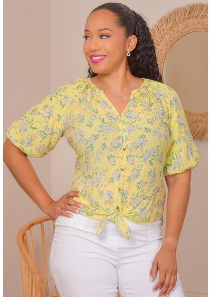 ZAC & RACHEL VOJA- Floral Button Down Top