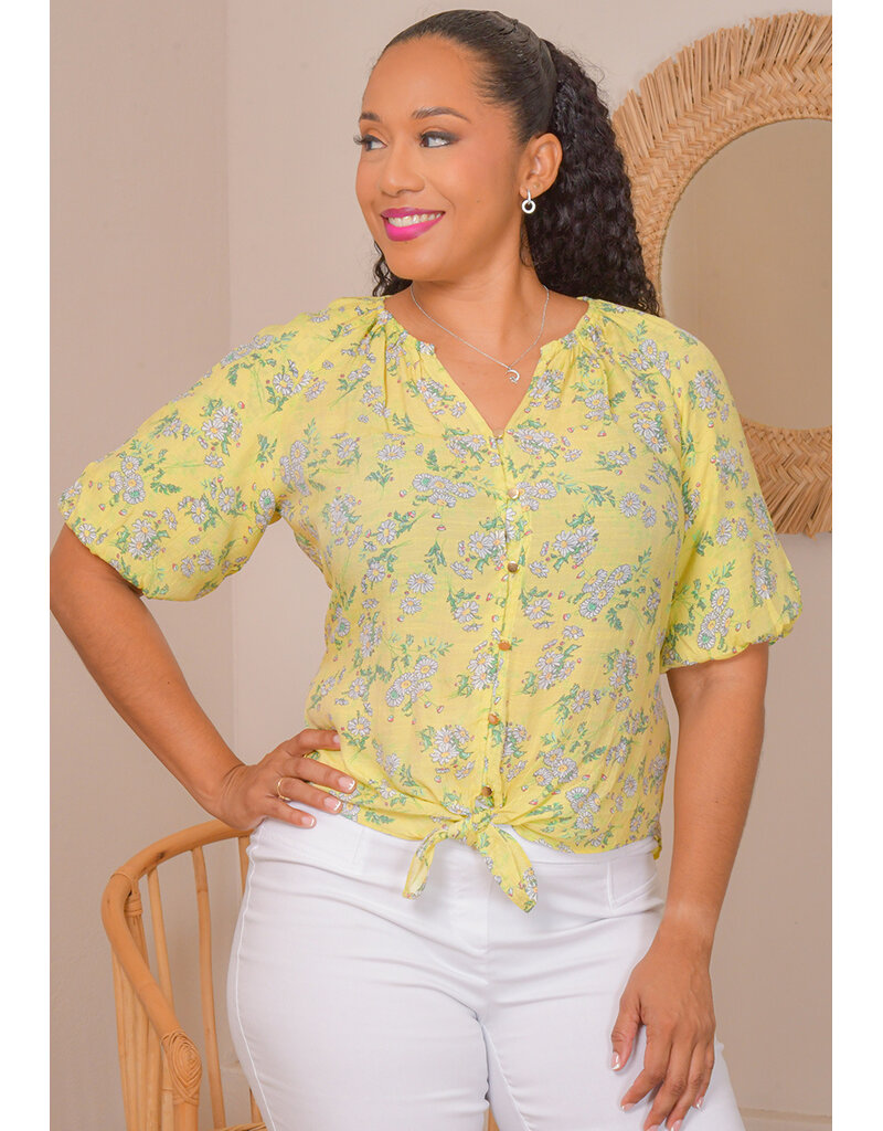 ZAC & RACHEL VOJA- Floral Button Down Top