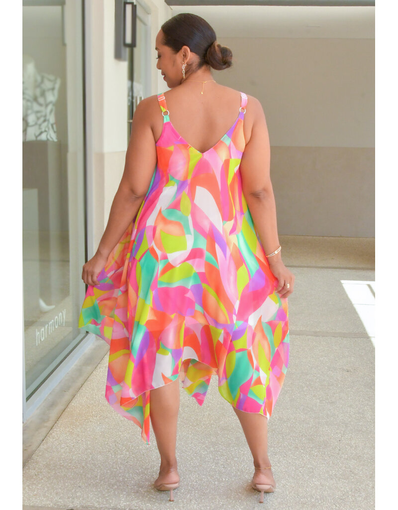 Nina Leonard FRIO- Floral Thin Strap Dress