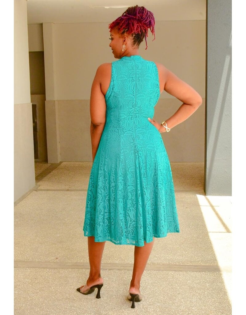 Maison Tara LOGAN- Solid Armhole V-Neck Dress