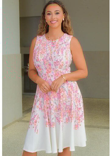 Julia Jordan ROOLA- Armhole Floral Dress with Flare