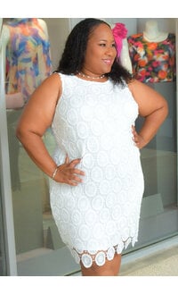 CANNY-Solid Armhole Round Neck Dress