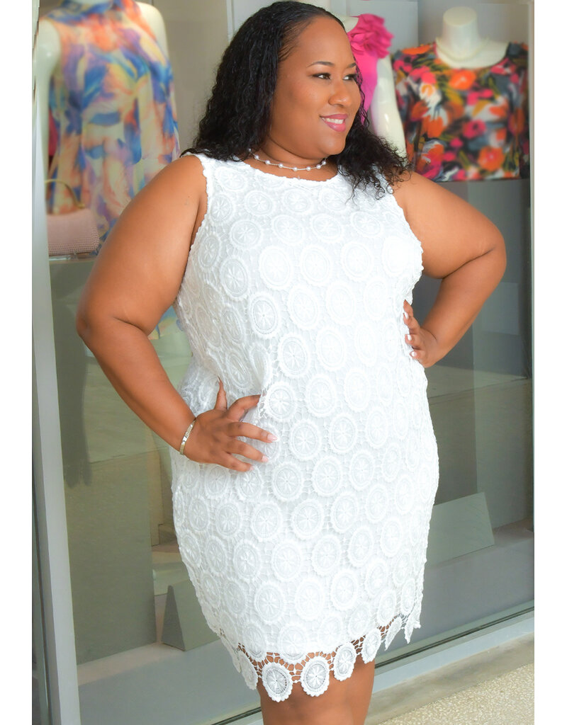 CANNY-Solid Armhole Round Neck Dress