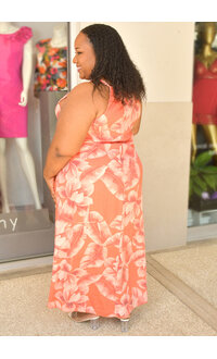 MLLE Gabrielle GIVA- Plus Size Hi-Neck Dress with Keyhole