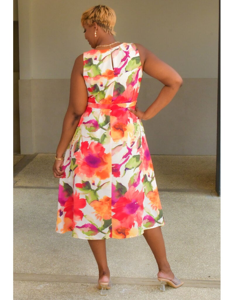 FLOE- Floral Armhole Dress with Band
