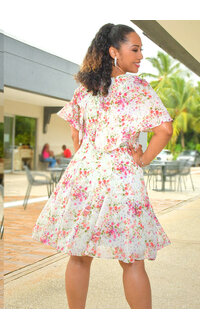 Maison Tara FIJAN- Floral Dress with Cape