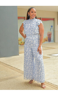 MSK FISAMI- Printed Jumper with Elastic Neck