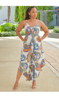 MSK KELLMAN- Printed 3/4 Jumper with Tie