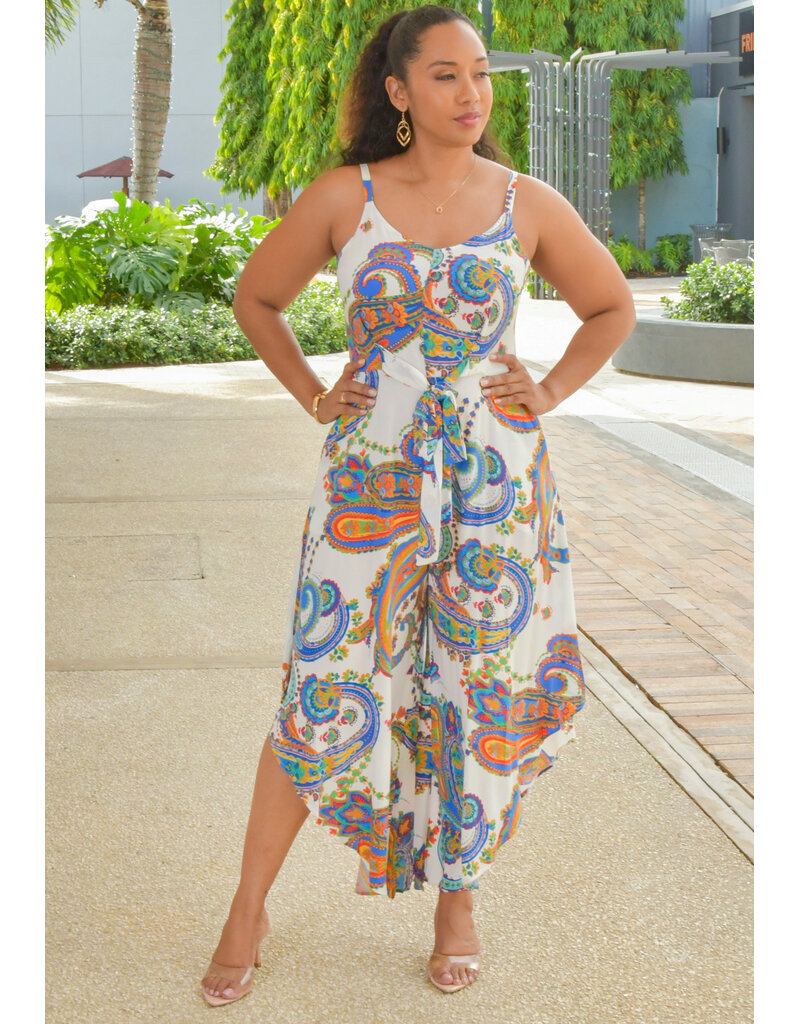 MSK KELLMAN- Printed 3/4 Jumper with Tie