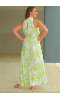 Julia Jordan KINSEY- Long Printed Armhole Dress with Band