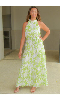 Julia Jordan KINSEY- Long Printed Armhole Dress with Band