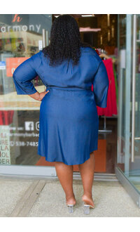 MLLE Gabrielle WHIPP- Plus Size 3/4 Sleeve with Zip & Abstract Pockets