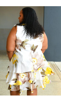 Signature SKYLAR- Plus Size Cowl Neck Dress with Tie