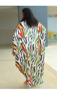 GLAMOUR SANKEY- Printed Cold Shoulder Hi-Low  Dress