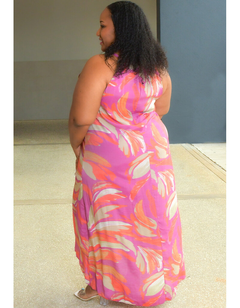 MLLE Gabrielle GIVA- Floral Hi-Neck with Keyhole & Hi-Lo