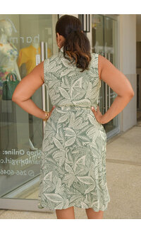 GERT- Print Armhole Dress with Buttons