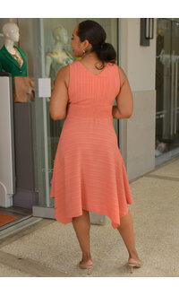 RAMSES- Solid Lap Top Dress with Elastic Waist