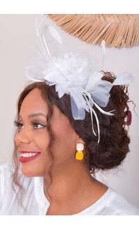 Bandeau Fascinator with Loops & Flowers