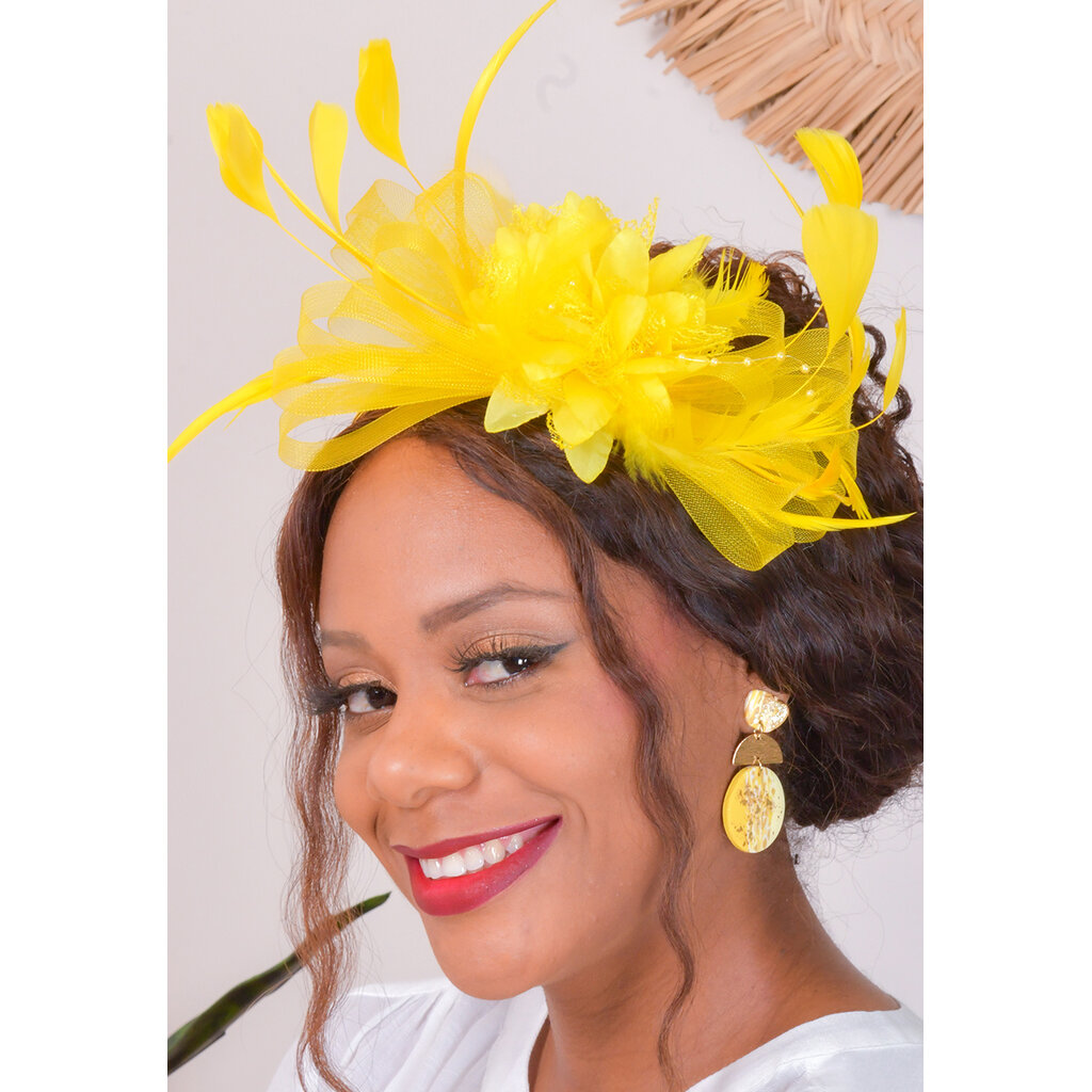 Bandeau Fascinator with Loops & Flowers