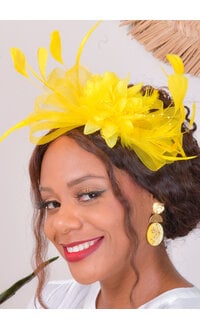 Bandeau Fascinator with Loops & Flowers