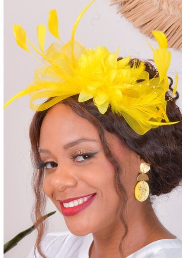 Bandeau Fascinator with Loops & Flowers