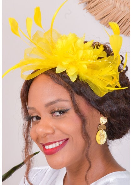 Bandeau Fascinator with Loops & Flowers