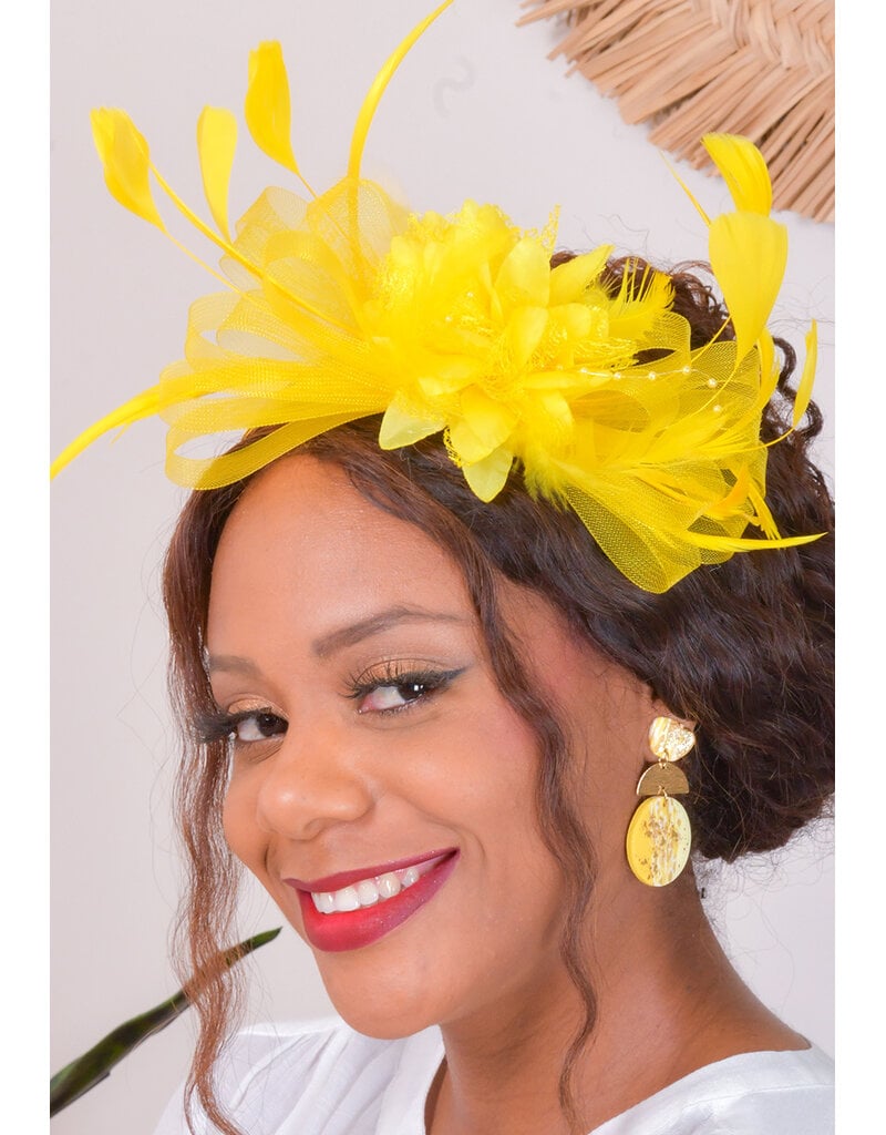 Bandeau Fascinator with Loops & Flowers