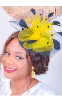 Tow Tone Fascinator with Mini Crown
