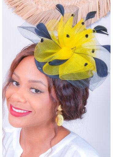 Tow Tone Fascinator with Mini Crown