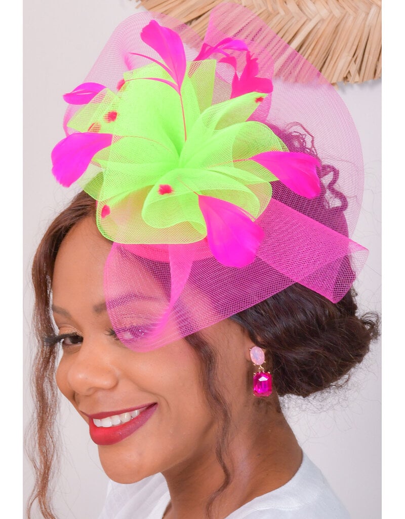 Tow Tone Fascinator with Mini Crown