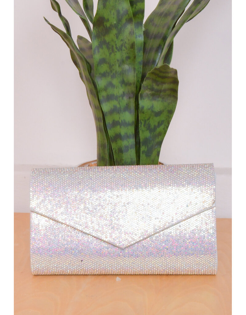 Ur Eternity Rhinestone Envelope Clutch Bag