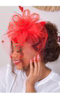 Small Mesh Fascinator with Dotted Veil