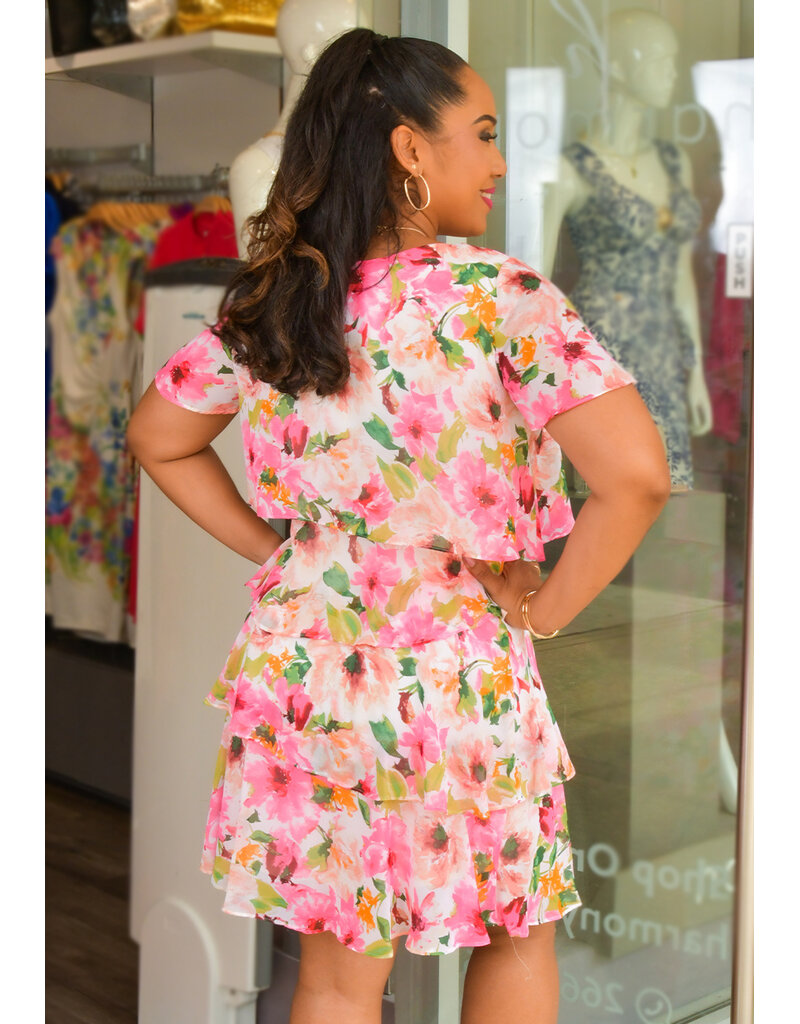 Jessica Howard FRANCES- Floral Shutter Dress with Sleeves