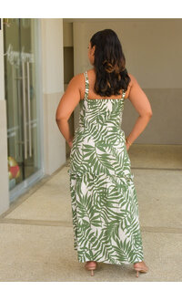 BLESS ME KAIUS- Long Printed Dress with Plaited Straps