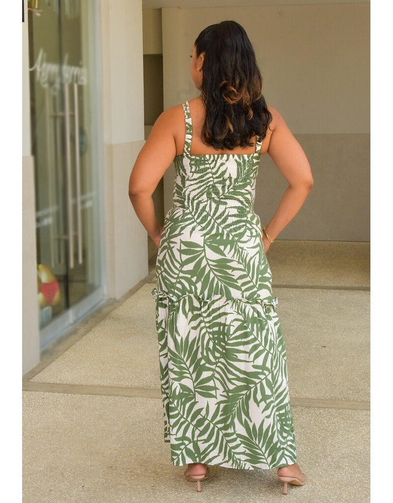 BLESS ME KAIUS- Long Printed Dress with Plaited Straps