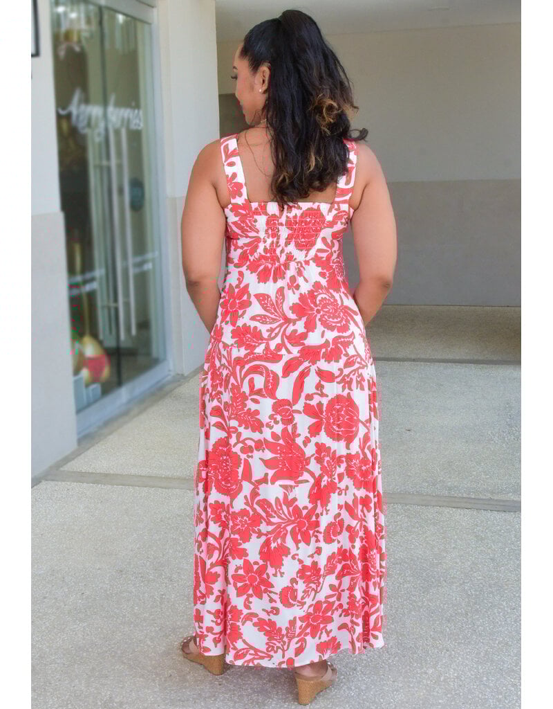 MSK KOLLYNS- Long Printed Small Straps Dress