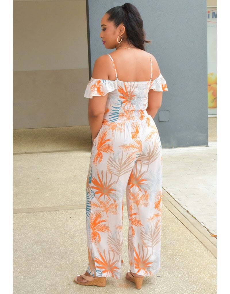 AMORE KOLBY- Printed Cold Shoulder Jumper