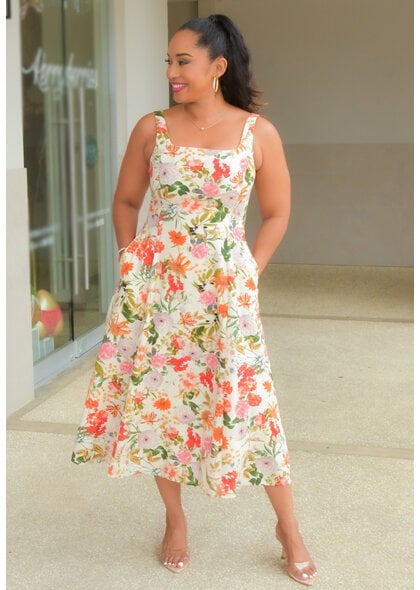 Julia Jordan NEVIA- Long Floral Small Strap Dress