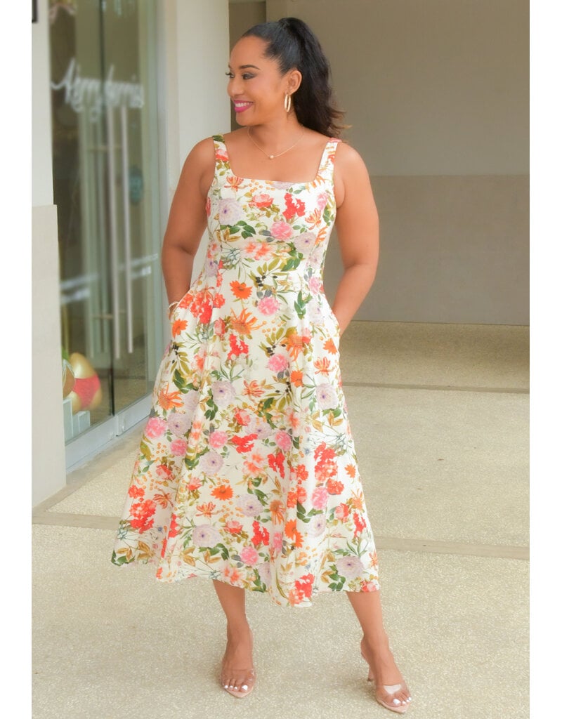 Julia Jordan NEVIA- Long Floral Small Strap Dress