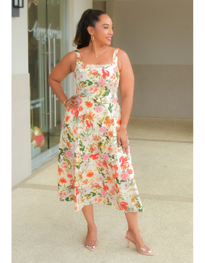 Julia Jordan NEVIA- Long Floral Small Strap Dress