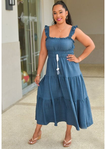 Maison Tara WARREN- Solid Dress with Elastic Straps