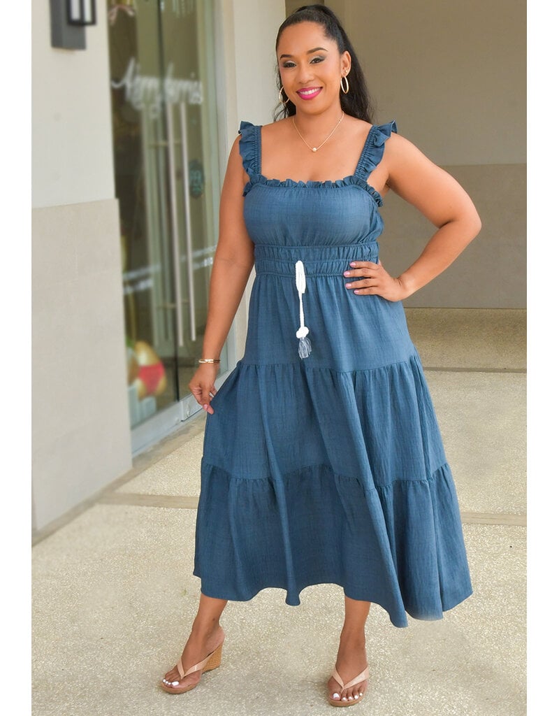 Maison Tara WARREN- Solid Dress with Elastic Straps