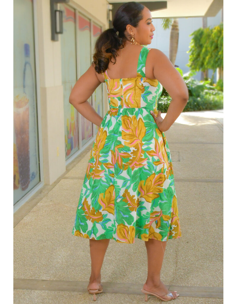 MAGGY  LONDON KABIE- Floral Print Thin Strap Dress