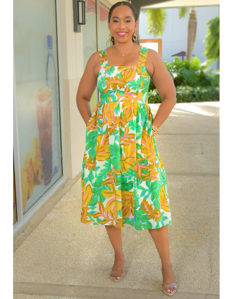 MAGGY  LONDON KABIE- Floral Print Thin Strap Dress