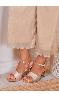 PENNE Glitter High Chunky Heel Shoes