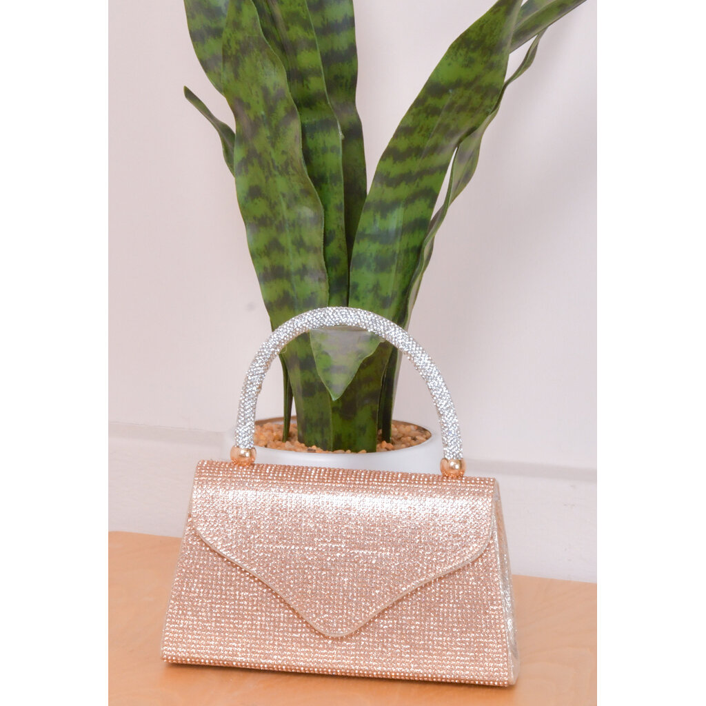 All Rhinestone Bag with Handle