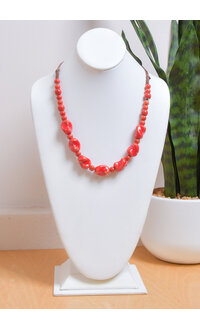 AJ Fashions Adjustable Cord Beaded Necklace Set