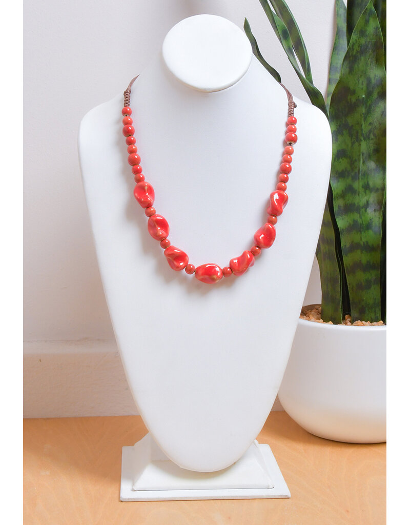 AJ Fashions Adjustable Cord Beaded Necklace Set